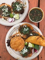 Birrieria La Plaza in East Portland specializes in the Jaliscan stewed beef or mutton birria de res. Best paired with a cup of rich consomme. A lunch shared by SIX FEED co-authors Samantha Bakall and Jonathan Kauffman.