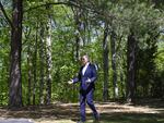 President Biden arrives to commemorate Earth Day at Prince William Forest Park in Triangle, Va., on April 22.