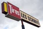 Les Schwab Tires on Sandy Boulevard in Portland, Ore., on June 9, 2026. The company announced layoffs at their head offices in Bend.