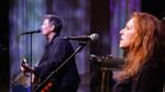 k.d. lang (left) and Neko Case (right) at the case/lang/veirs studio session