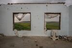 A structure destroyed by Israeli settlers in the abandoned Palestinian village of Zanuta in the occupied West Bank.