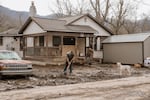 Nearly three months after Hurricane Helene, massive clean up continued in Swannanoa, N.C., near Asheville.