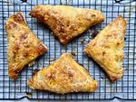 Sharp cheddar and apple turnovers in puff pastry