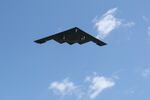 A B-2 bomber arrives at Whiteman Air Force Base in Missouri on Sunday.
