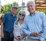 David Weymann and Kathy Sloan stand next to Portland Bureau of Transportation (PBOT)'s Public Information Officer Dylan Riviera.