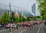 The start of last year's Eugene Marathon, April 27, 2025.