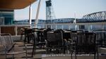 Seats sit empty at The Waterfront Vancouver on March 16, 2020. Clark County could soon see restaurants and bars reopen, if the county is cleared by the Washington Department of Health.
