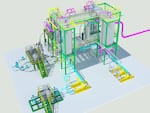 This illustration released by the Pacific Northwest National Lab shows the novel heat recovery component of the hydrothermal liquefaction system (HTL).  The new technology has the potential to enable HTL deployment.