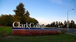 A sign marks the Clark College campus in Vancouver, Washington.