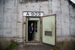 Umatilla County Commissioner Bill Elfering exits a bunker at the Umatilla Chemical Weapons Depot in Umatilla County, Ore., on Wednesday, Jan. 30, 2019. The depot and the land it's on will soon be turned over to local control after being operated by the U.S. military for more than 50 years.