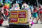 The Portland Raging Grannies were one of 149 entries in the city's annual Pride Parade Sunday, June 19, 2016.
