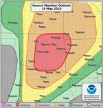 Oklahoma City, Tulsa and other areas in Oklahoma and Kansas are at the highest risk of severe storms expected to hit Monday, according to the National Weather Service.