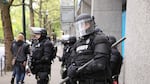 Twenty-five people were arrested in Portland during a May Day protest that police say turned into a riot, May 1, 2017.