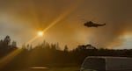 The East Evans Creek Fire burns in Jackson and Jefferson counties on July 18, 2026