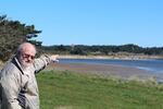 Port of Coos Bay's chief commercial officer Martin Callery points out the site of the proposed Jordan Cove export terminal for liquefied natural gas.