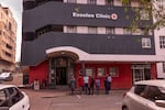 The Esselen Clinic, which is situated on the same street as the WITS RHI Women’s Health Clinic continues to operate with patients lining up outside on Esselen street, Hillbrow, Johannesburg, South Africa on May 25, 2026.