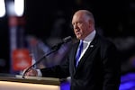 Former Acting Director of Immigration and Customs Enforcement (ICE) Thomas Homan speaks during the third day of the 2024 Republican National Convention at the Fiserv Forum in Milwaukee, Wisc., on July 17.