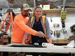 Liz Southers and her husband, James Southers, at their business in Florida. Liz Southers says her business would take more assignments, but finding credit is proving difficult.