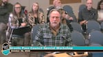Elk Island Trading Group Operations Manager Bernie Woodard presents their grant proposal to the Grants Pass City Council on Oct. 20, 2025.