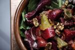 A dressing made with preserved lemons imparts extra dimension to Park Kitchen's Beets And Chilies Salad With Walnut Pesto.