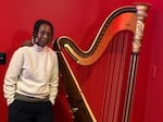 Harpist Sophye Soliveau backstage at Le Poisson Rouge, Winter Jazzfest 2025