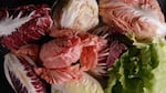 Radicchio comes in a varieties of colors, shapes and sizes and vary in their bitterness depending on the type.