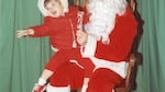 A rejected Santa photo from the 1950s-1960s Oregon coast, curated by the Oregon Historical Society from a donated box labeled "Santa photos not picked up."