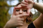 Kazsia Connelly, 18, is an aspiring actress and screenwriter from the Confederated Tribes of Grand Ronde. She posed for her portrait in the forest near her apartment on the Grand Ronde Reservation on March 26, 2025.