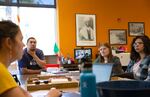 (from left) Jackie Currie, Jeremiah Rector, Seneca Kness and Feliciana Conner attend a First Nations Student Union meeting at the COCC Bend campus on Jun. 5, 2024. The club is dedicated to empowering Native American students and their identities and is open to all who want to join.