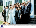 Ted Turner and his actress wife, Jane Fonda, at their wedding ceremony in 1991.