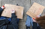 Thousands of area youth climate activists and supporters marched through downtown Portland, May 20, 2022, as part of a youth-led climate mobilization demanding city leaders take meaningful action on climate change.