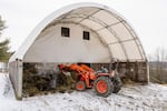 Student Lew Collet works on his tractor skills at Sterling.