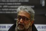 Activist Gautam Navlakha speaks about human rights at a news conference in Srinagar, India, on Dec. 6, 2012. Navlakha was arrested in August 2018 and charged with the same terrorism offenses as Swamy. Navlakha was granted bail in May 2024.