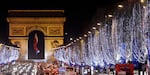 The Arc de Triomphe in Paris as part of the city's Christmas celebrations (2007).