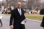 Housing and Urban Development Secretary Scott Turner, pictured in February following a TV interview at the White House, has said he is taking inventory of every HUD program and process to become more efficient and will “cut and consolidate as necessary.”