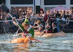 Gary Kristensen competing in the 2018 West Coast Giant Pumpkin Regatta.