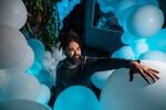 Self-described "joy artist" Kameron Messmer has turned the studio at the Portland Playhouse into a giant snow globe.