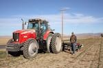 Farmer Phil Fine relies on water out of Wickiup Reservoir to irrigate his fields every summer. 