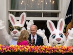 President Biden and first lady Jill Biden at the annual White House Easter Egg Roll on April 1.