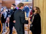 Gov. Kate Brown shakes hands with Senate Minority Leader Tim Knopp, R-Bend, as the 2022 legislative session adjourns on March 4, 2022.