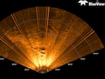 Sonar image presumed to be of the George L. Newman shipwreck