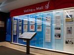 The “Voting by Mail” exhibition at the National Postal Museum in Washington, D.C., tracks the long history of mail-in voting in the United States with a selection of historical ballot envelopes, election mailers and photographs.