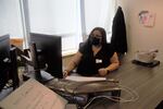 Makana Ripley is the Freedom Center's co-director. She sits at her desk before the center's grand opening event at Western Oregon University in Monmouth on Friday, Oct. 1, 2021.