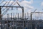 FILE: A Portland General Electric substation in Sherwood, Ore., on March 17, 2026. PGE will soon start charging data centers more to reflect the costs they are imposing on the electrical grid.