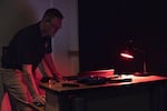 Scott Willadsen runs a computer simulation at the Department of Public Safety Standards and Training (DPSST) on Sept. 14, 2018, in Salem, Oregon. Willadsen runs use of force training at DPSST's basic police course, a mandatory school for all police officers in the state.