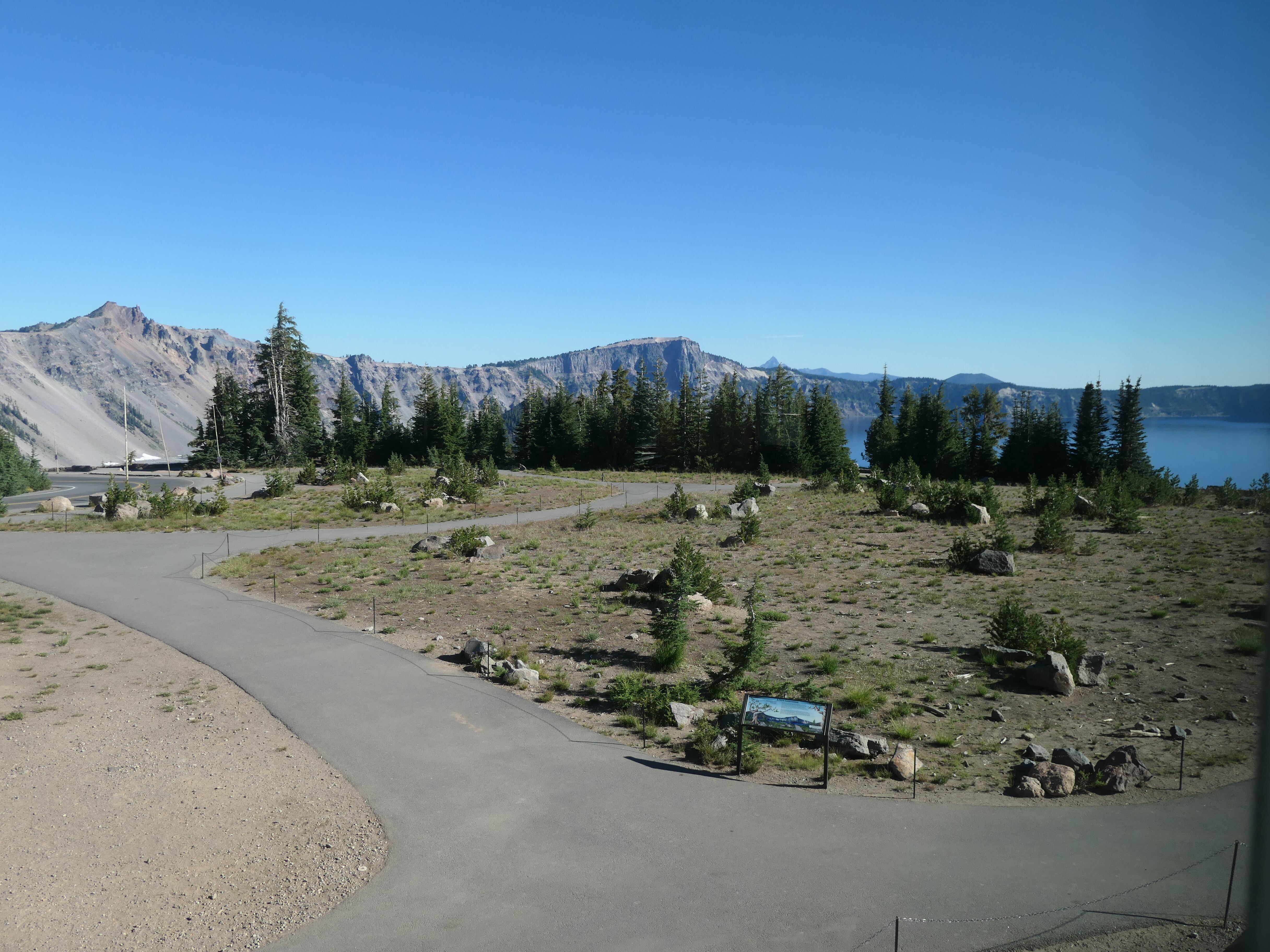 One of six sites at Crater Lake National Park where blister rust resistant whitebark pine trees have been planted to replace the trees that are dying from the invasive fungus. The first resistant trees were planted here in 2009.