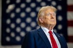 Republican presidential nominee, former President Donald Trump pauses before speaking during a campaign rally on Sept. 25, in Mint Hill, N.C.