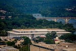 Washington, D.C.'s Kennedy Center, as seen from the Washington Monument, on Aug. 10.