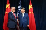 President Trump and China's leader Xi Jinping shake hands in Busan, South Korea, on October 30, 2025. Donald Trump and Chinese leader Xi Jinping will seek a truce in their bruising trade war on October 30, with the US president predicting a "great meeting" but Beijing being more circumspect. (Photo by ANDREW CABALLERO-REYNOLDS / AFP) (Photo by ANDREW CABALLERO-REYNOLDS/AFP via Getty Images)
