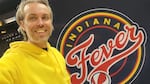 Jamie Dawson McDowell at a gane for WNBA team Indiana Fever.